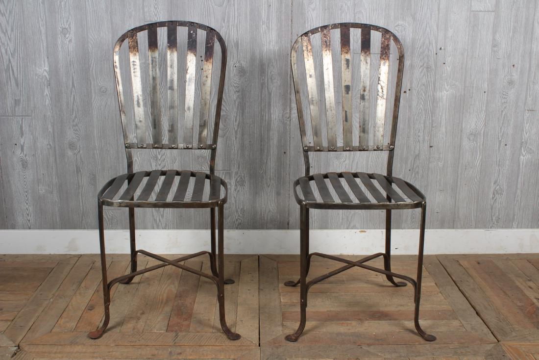 Pair Steel Bistro Chairs (1 of 4)