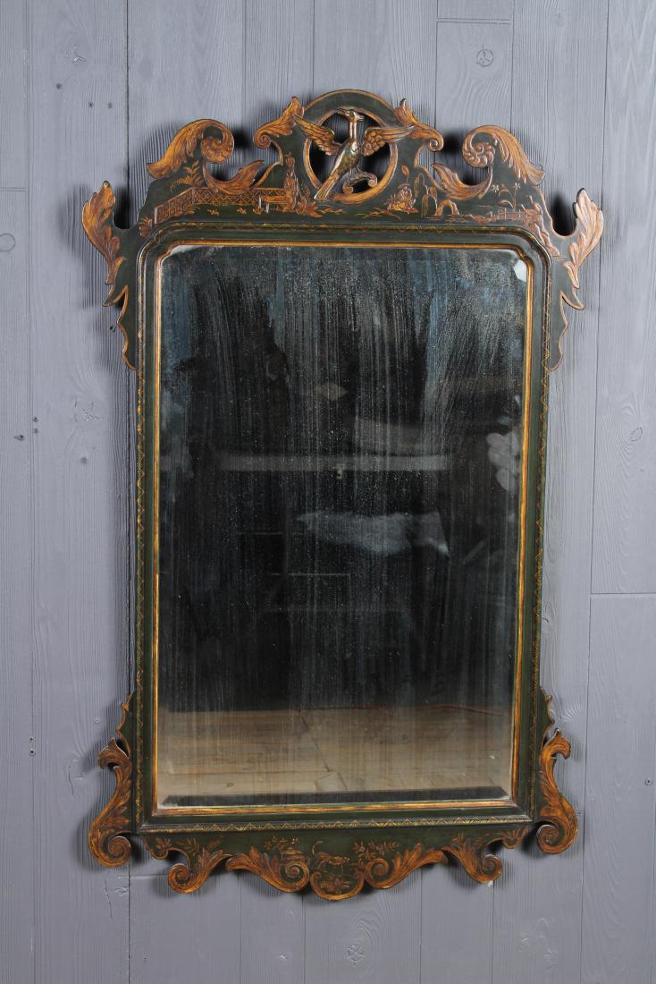 Chinoiserie Decorated Beveled Mirror (1 of 3)