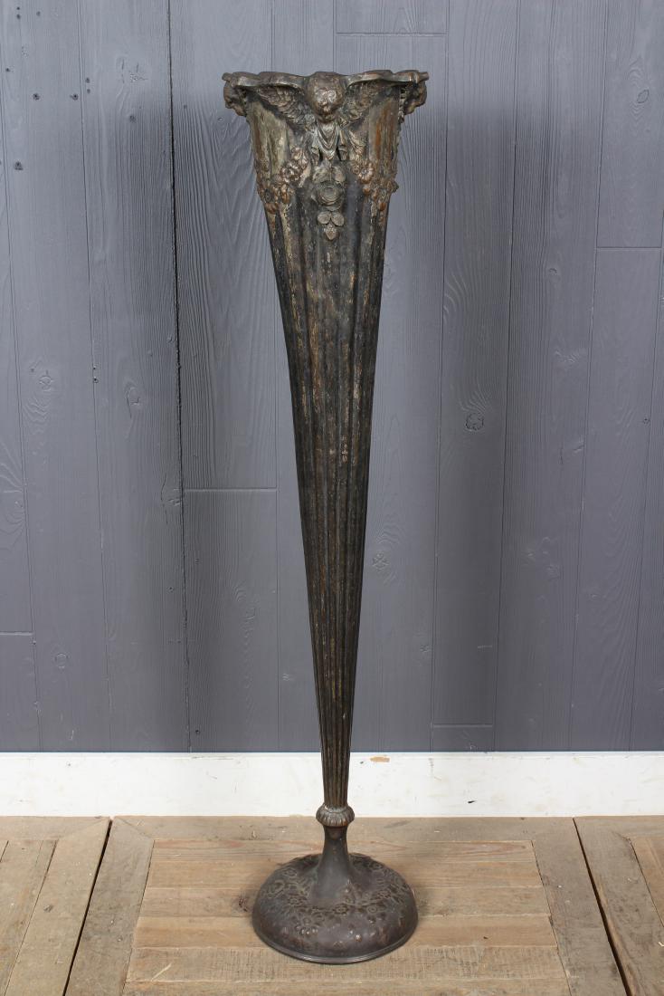 Silver Plated Floor Vase with Cherub Motifs (1 of 6)