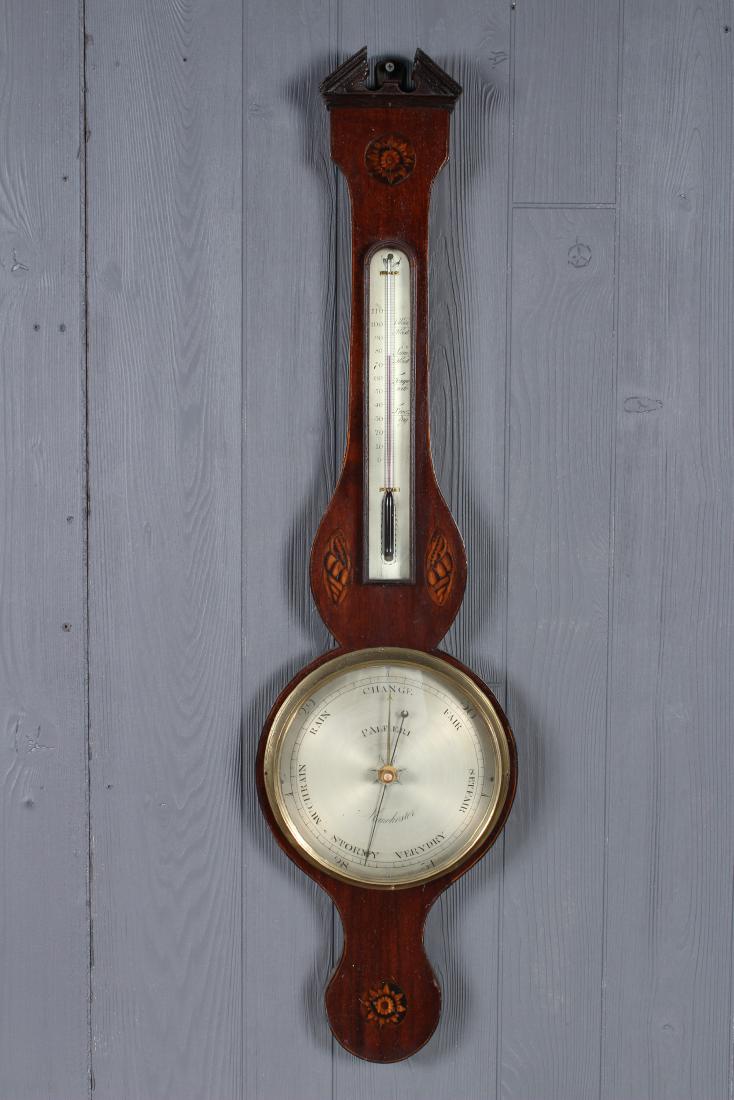 Inlaid P. Alfieri Manchester Banjo Barometer (1 of 8)
