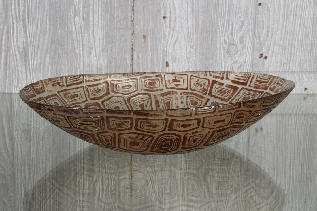 Painted Glass Turtle Shell Bowl (1 of 3)