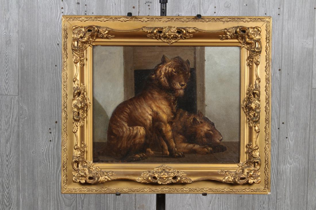 Classical Captive Lions Painting (1 of 2)