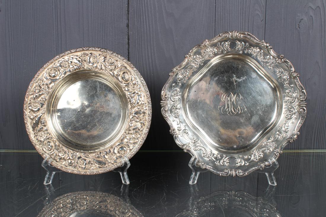 Sterling Silver Bottle Coaster and Square Tray (1 of 6)