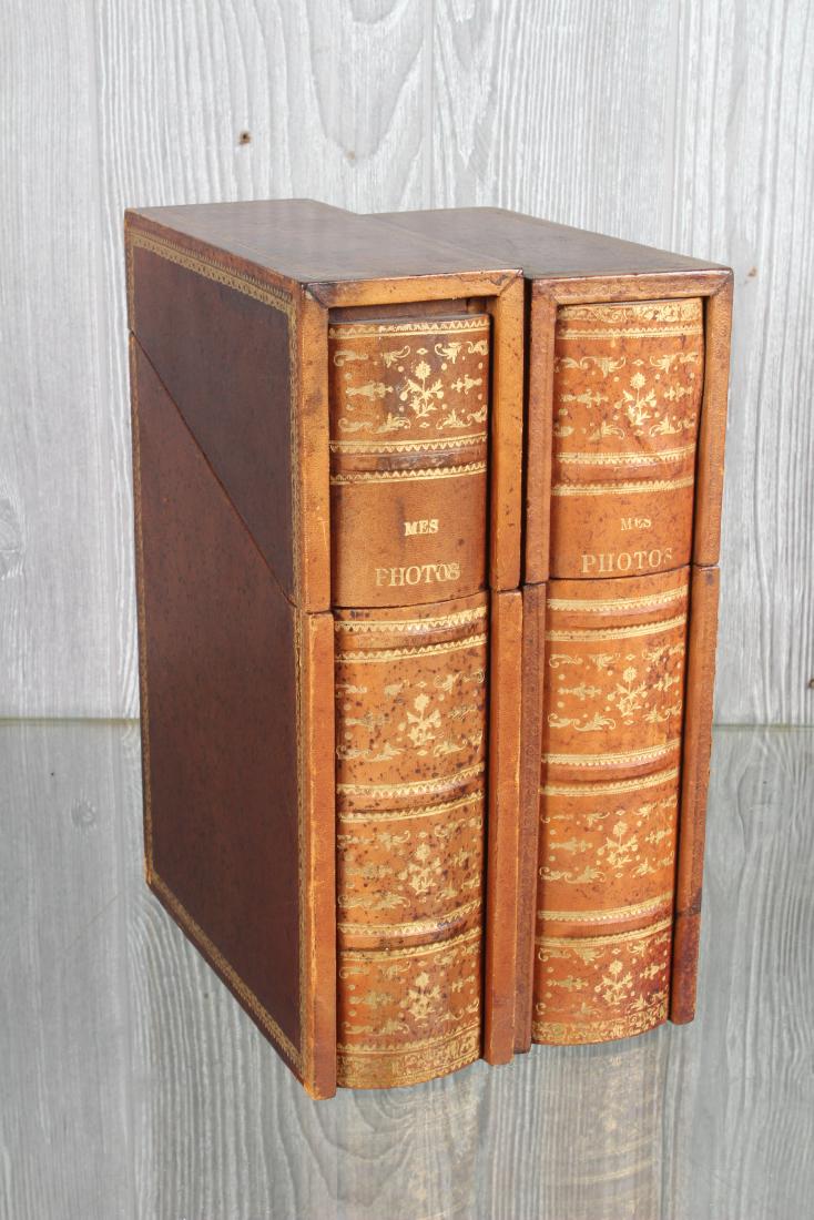 Pair French Leather Clad Book Safes (1 of 5)
