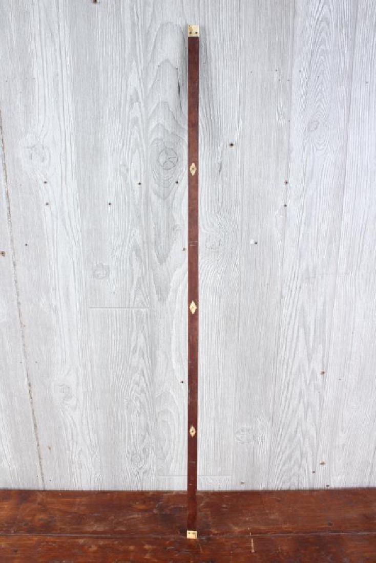 Antique 19th C Bone Inlaid Trammel Beam: Antique 19th C Bone Inlaid Trammel Beam. Size: 36" H x 0.5" W x 0.25" D