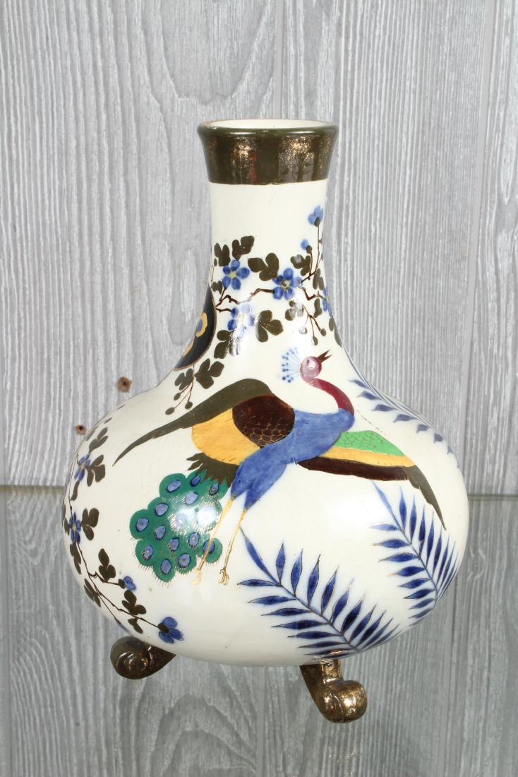 Robert Hanke Porcelain Peacock Decorated Vase (1 of 5)