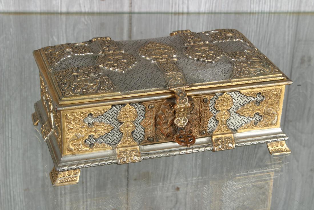 Metal Peacock Relief Lockbox (1 of 4)