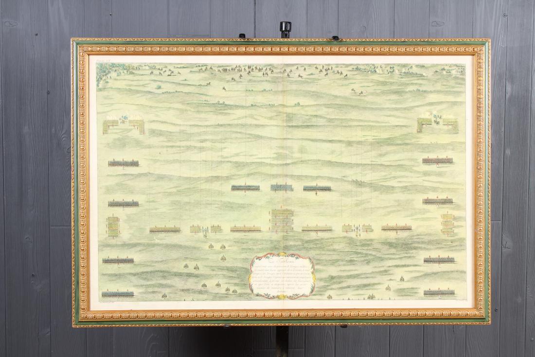 Van Blarenberghe Battlefield Print: Van Blarenberghe Battlefield Print. Attributed to Louis-Nicholas Van Blarenberge (French, 1716-1794). Planche XX in upper right, Van Blarenberghe Delin lower left, and Elis Thiebaui Sculpt lower right