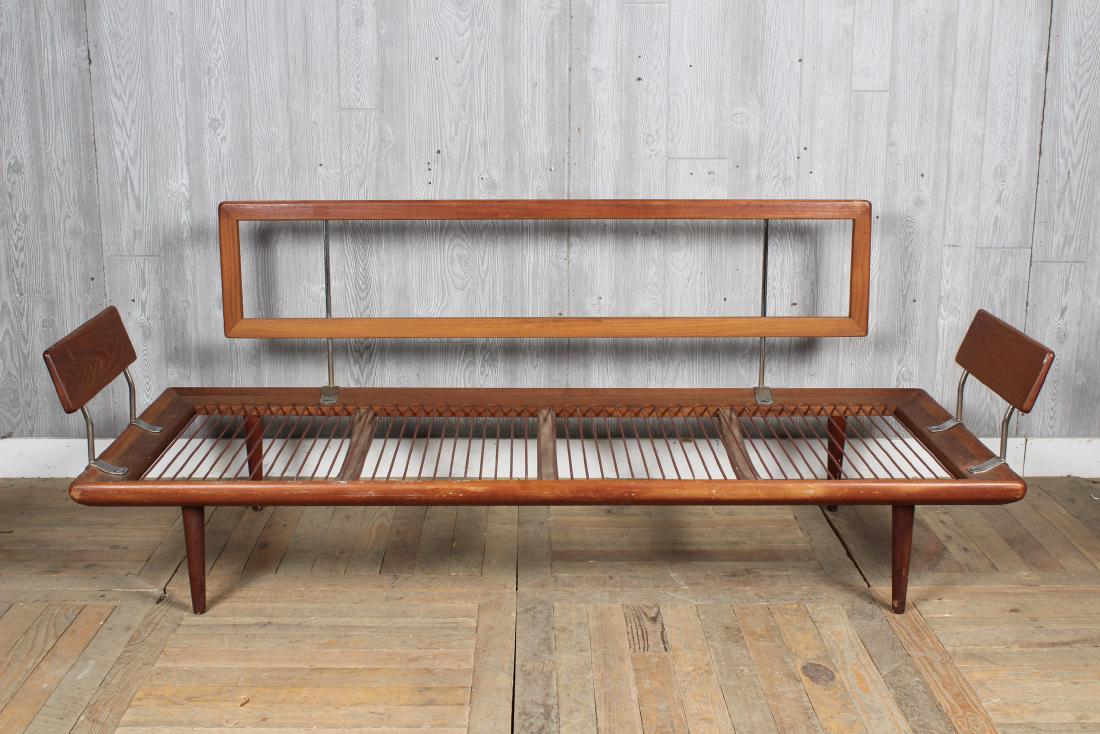 Peter Hvidt Daybed with Arms: Peter Hvidt Daybed with Arms for John Stuart Inc., no cushions. Size: 30.5" H x 79.5" W x 30" D
