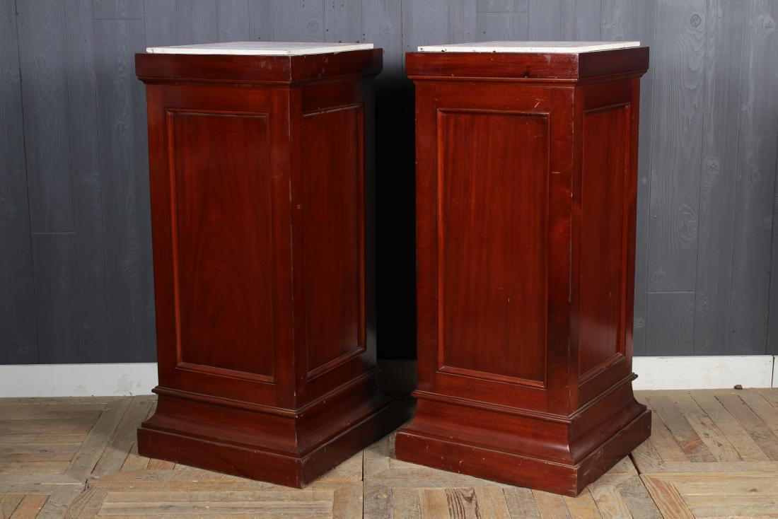 Pair Regency Style Travertine Top Pedestals (1 of 4)