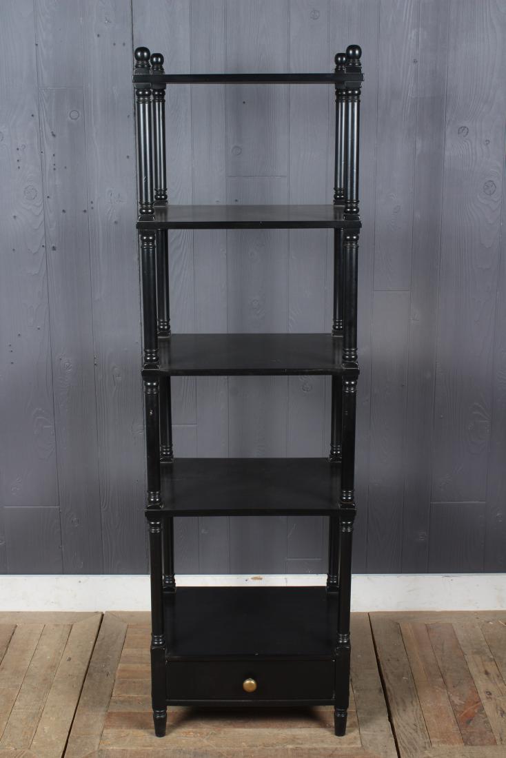 Ebonized Etagere with Single Drawer (1 of 4)