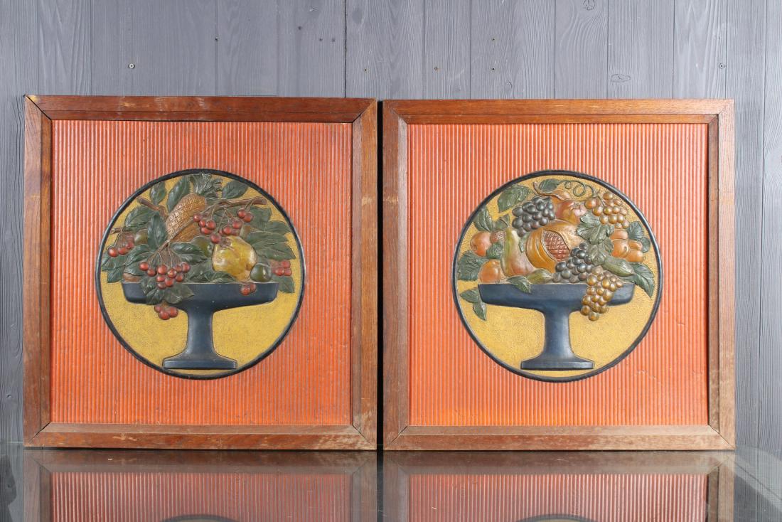 Pair French Pate Du Verre Compote Plaques (1 of 5)