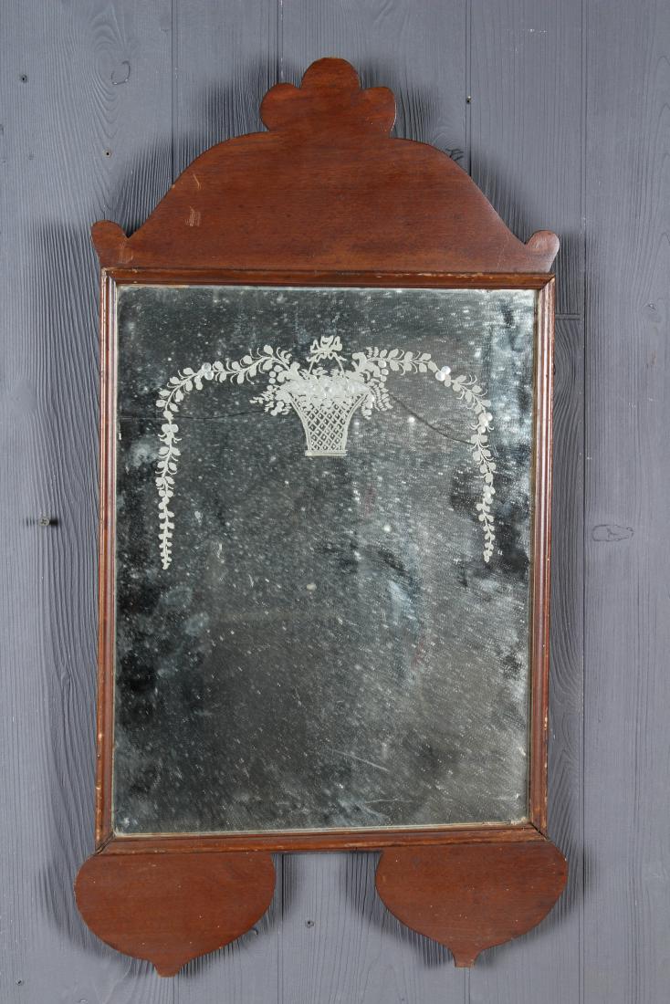 19th C Empire Etched Glass Mirror (1 of 5)