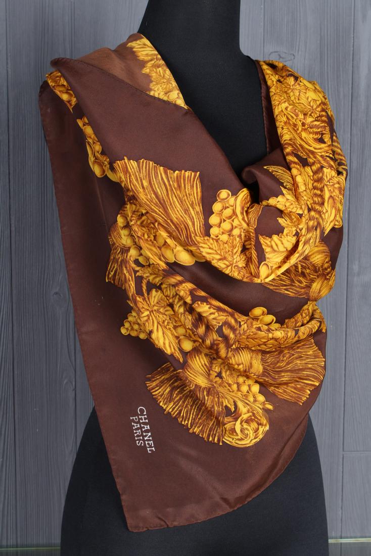 Chanel Silk Scarf Tassels and Grapes (1 of 6)
