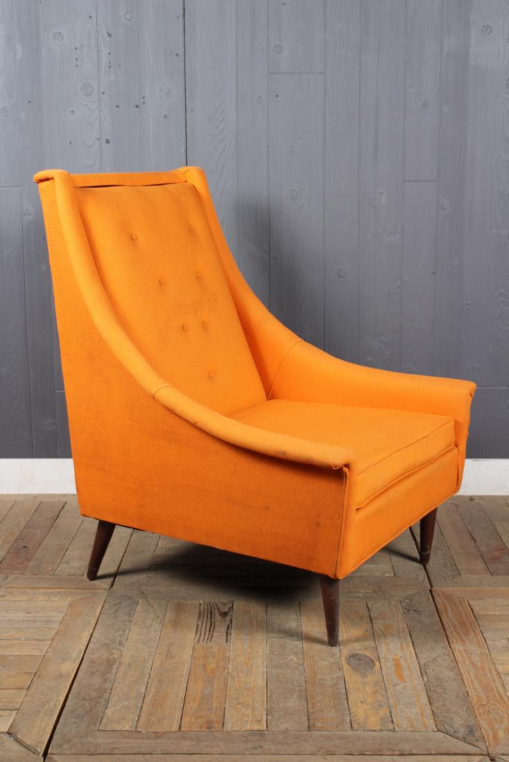 Orange Jens Risom Style Chair (1 of 4)