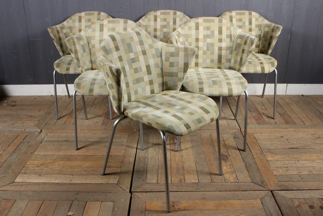 6 Brayton Contemporary Capa Chairs: 6 Brayton Contemporary Capa Chairs. Stackable. Brayton International Labels on bottom. Memphis Style. Size: 31.5" H x 23.5" W x 24" D