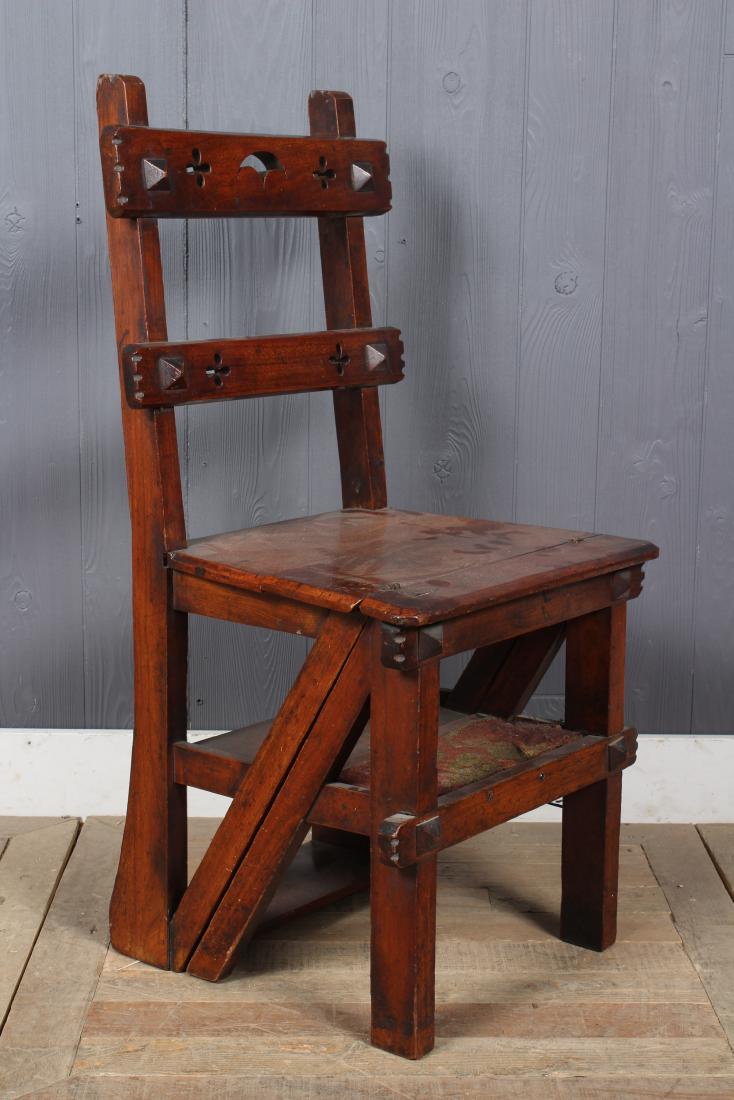 Arts and Crafts Metamorphic Library Steps Chair (1 of 5)