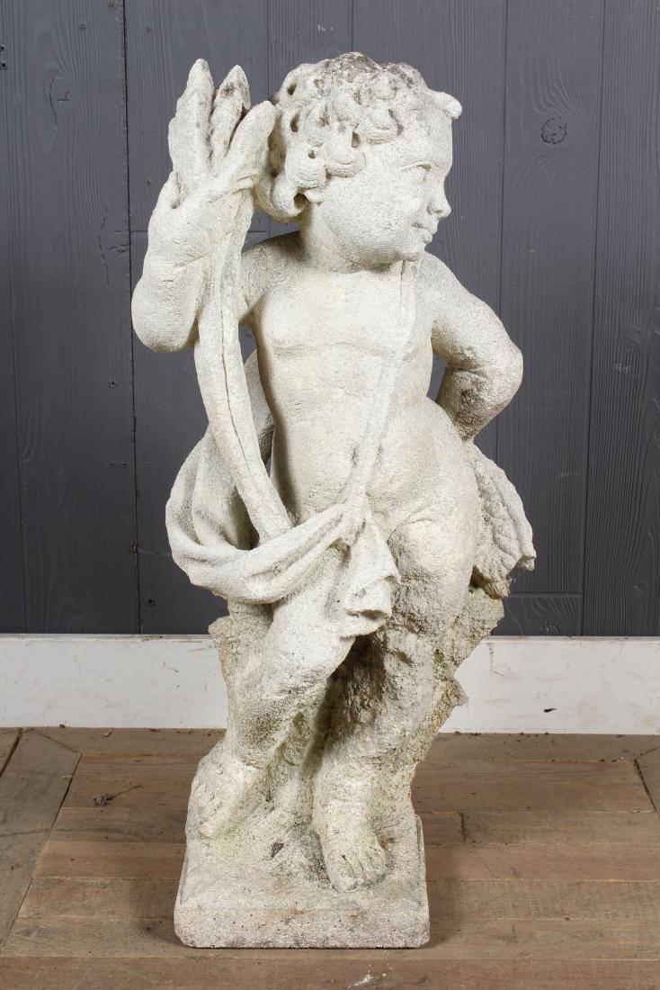 Carved Vincenza Stone Neoclassical Figure of Putti (1 of 4)