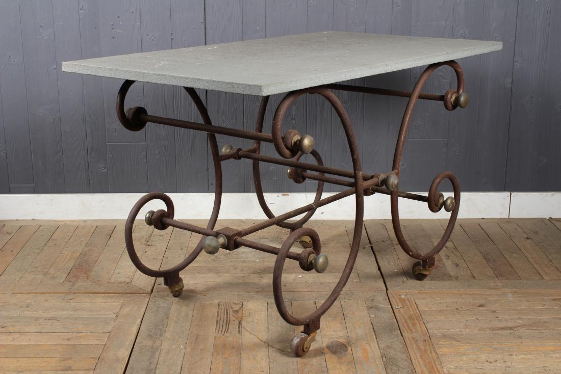 Late 19th C. French Iron Garden Table (1 of 4)