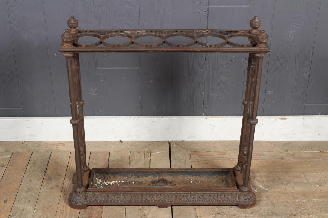 Cast Iron Umbrella Stand: Cast Iron Umbrella Stand. Size: 25" H x 25" W x 8.5" D