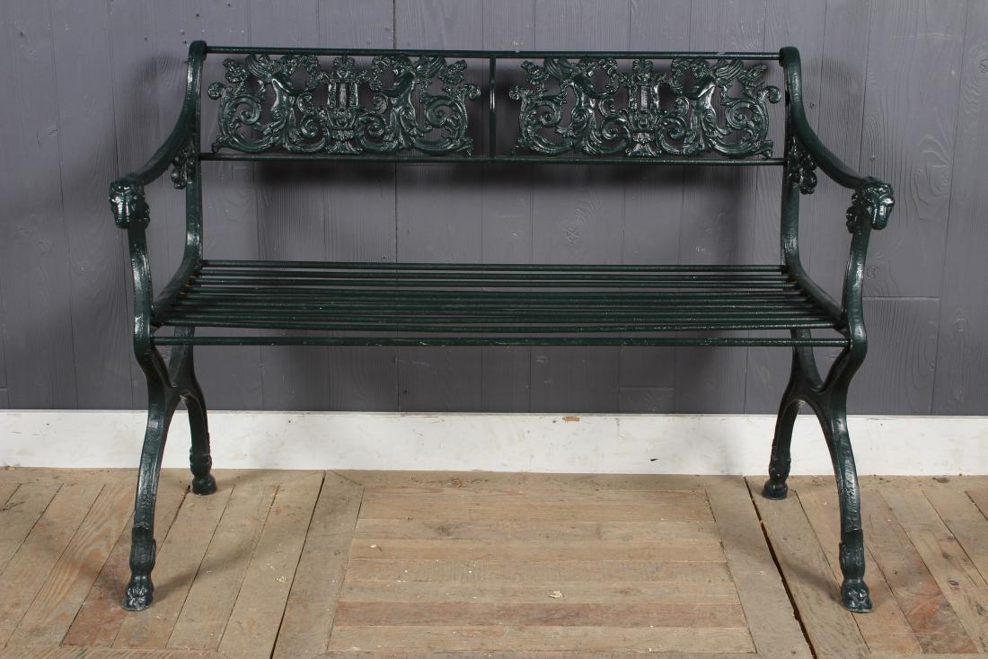 Schinkel Style Neoclassical Cast Iron Garden Bench (1 of 5)