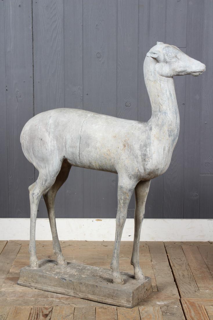 Good Early 20th C Cast Lead Pompeian Deer (1 of 4)