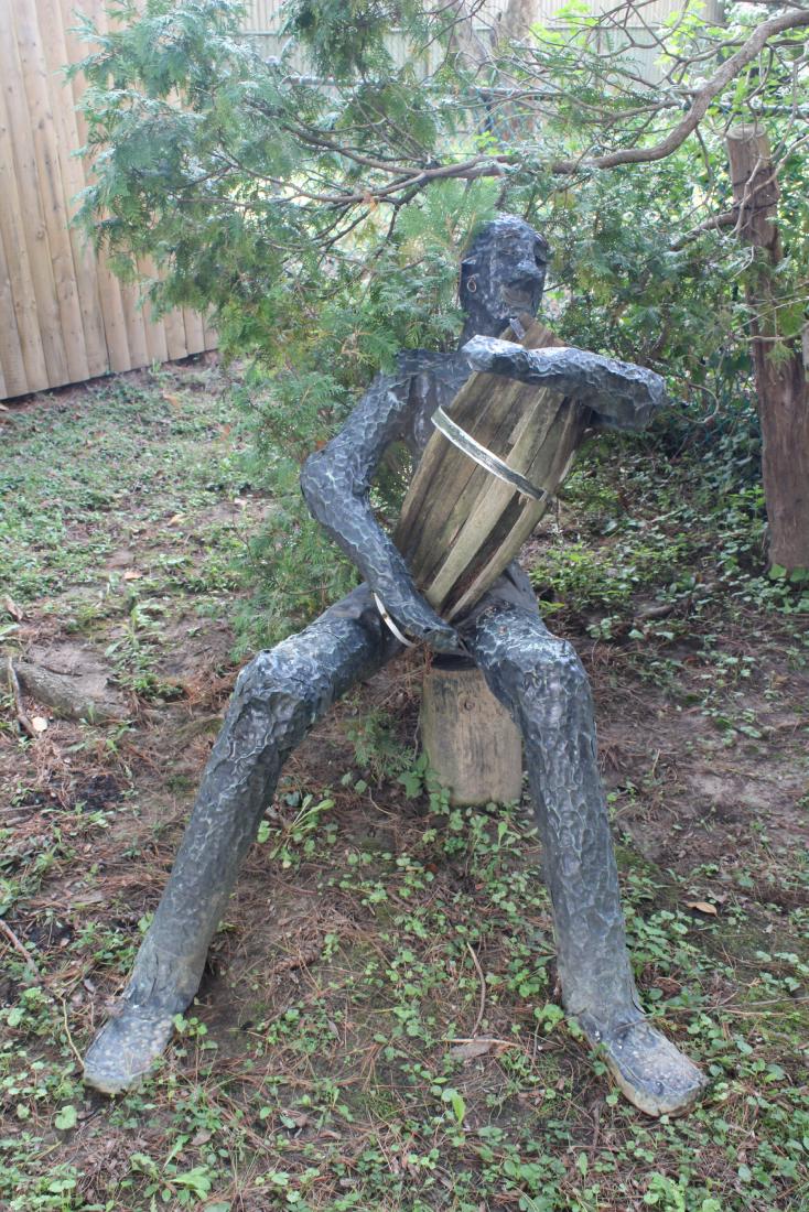 Copper Bongo Player Garden Sculpture (1 of 2)