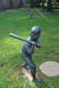 Bronze Pitcher and Batter Garden Sculptures