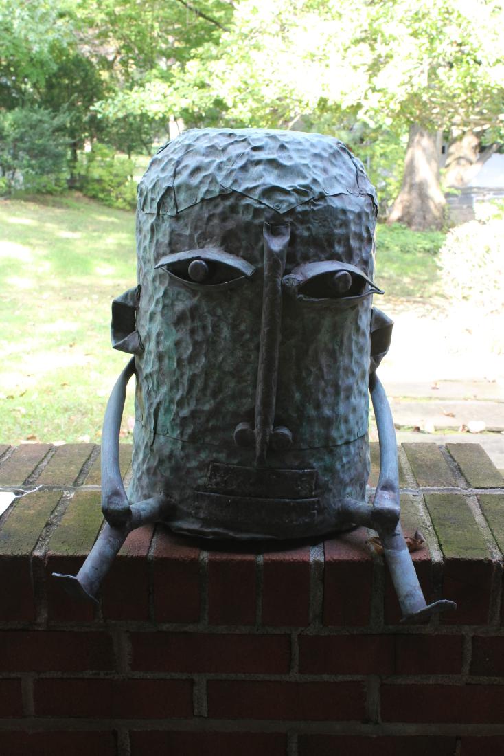 Copper Humpty Dumpty Wall Sitter Garden Sculpture (1 of 2)