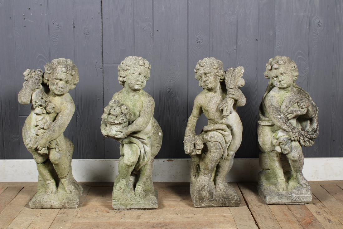 4 Seasons Putti Group: 4 Seasons Putti Group. Size: 24" H x 10" W x 8" D