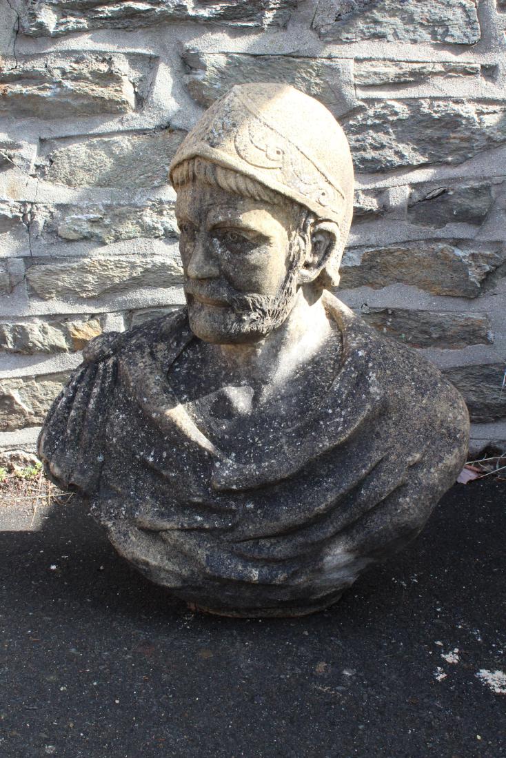 Carved Limestone Roman Bust (1 of 4)