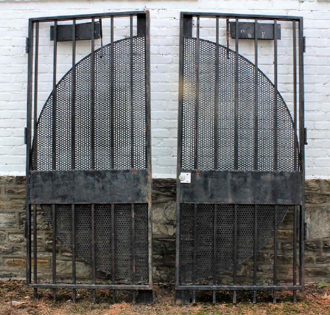 Modernist Wrought Iron Entry Gates (1 of 3)