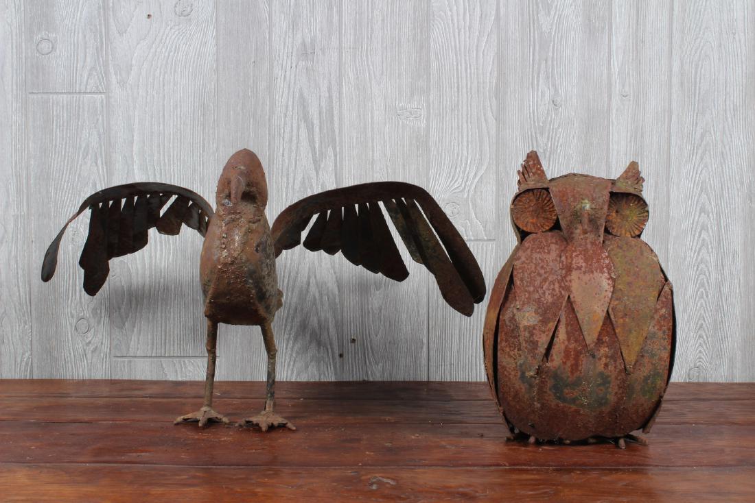 2 Steel Garden Bird Forms- Gull and Owl (1 of 5)