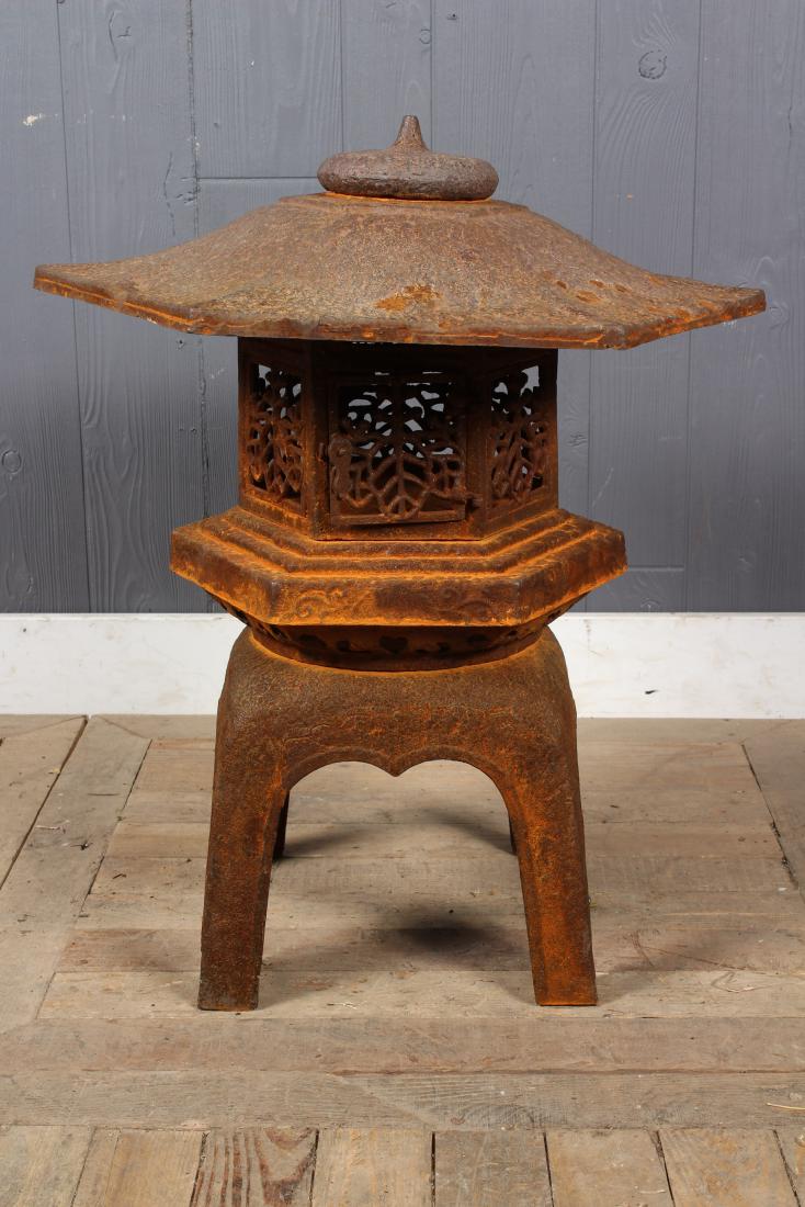Japanese Cast Iron Garden Lantern (1 of 5)