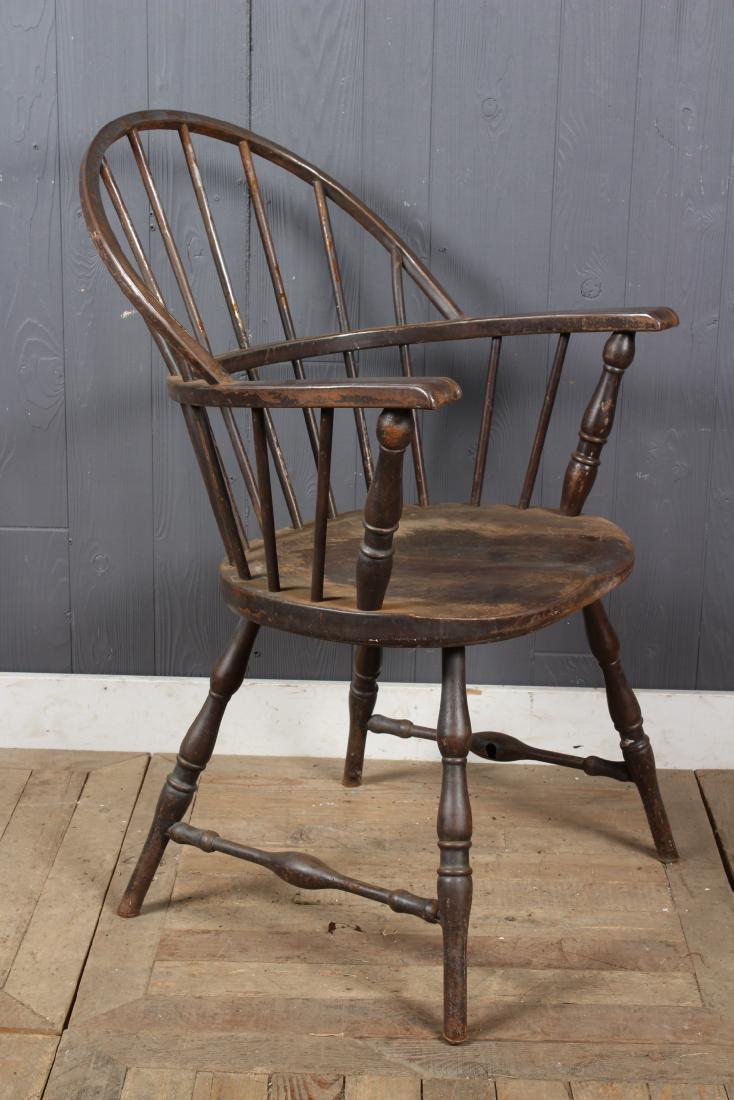 Steel Windsor Armchair: Steel Windsor Armchair. Size: 36" H x 23.5" W x 24" D
