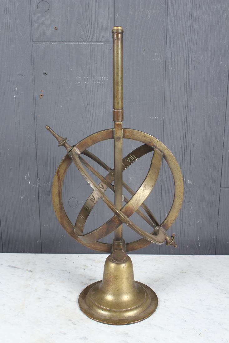 Bronze Armillary Sphere: Bronze Armillary Sphere. Size: 19" H x 8" W x 8" D