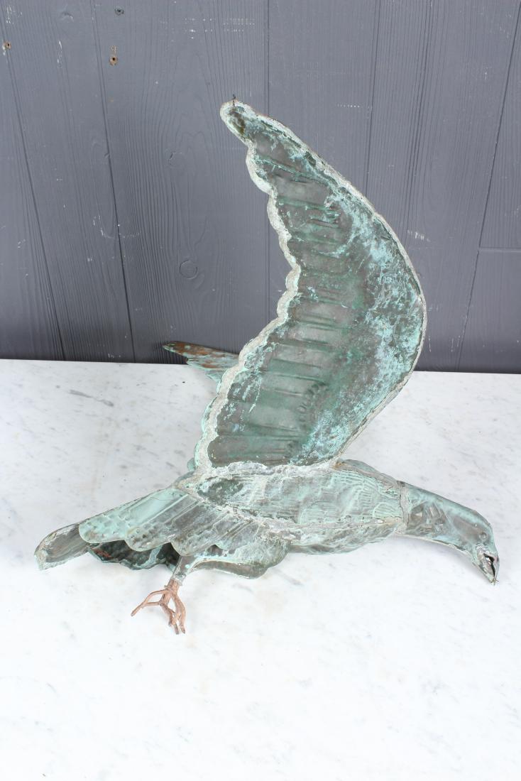 Copper Spread Wing Eagle Weathervane Topper: Copper Spread Wing Eagle Weathervane Topper. Size: 14" H x 16" W x 16" D