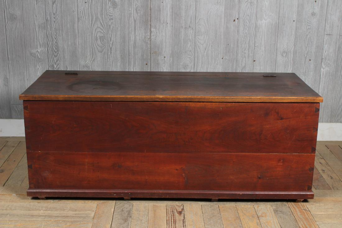 Antique Blanket Chest: Blanket Chest, dovetail joints, hinged lid. Size: 19.5" H x 50" W x 19.5" D