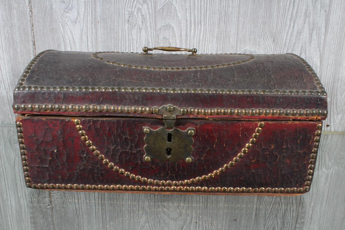 William Young Leather Clad Campaign Trunk (1 of 6)