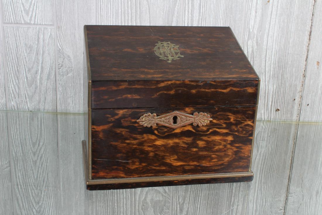 Bronze Mounted Burl Letter Box (1 of 5)