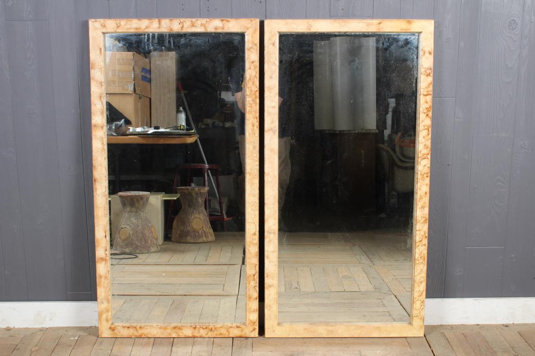 Pair Faux Marble Decorated Mirrors (1 of 4)