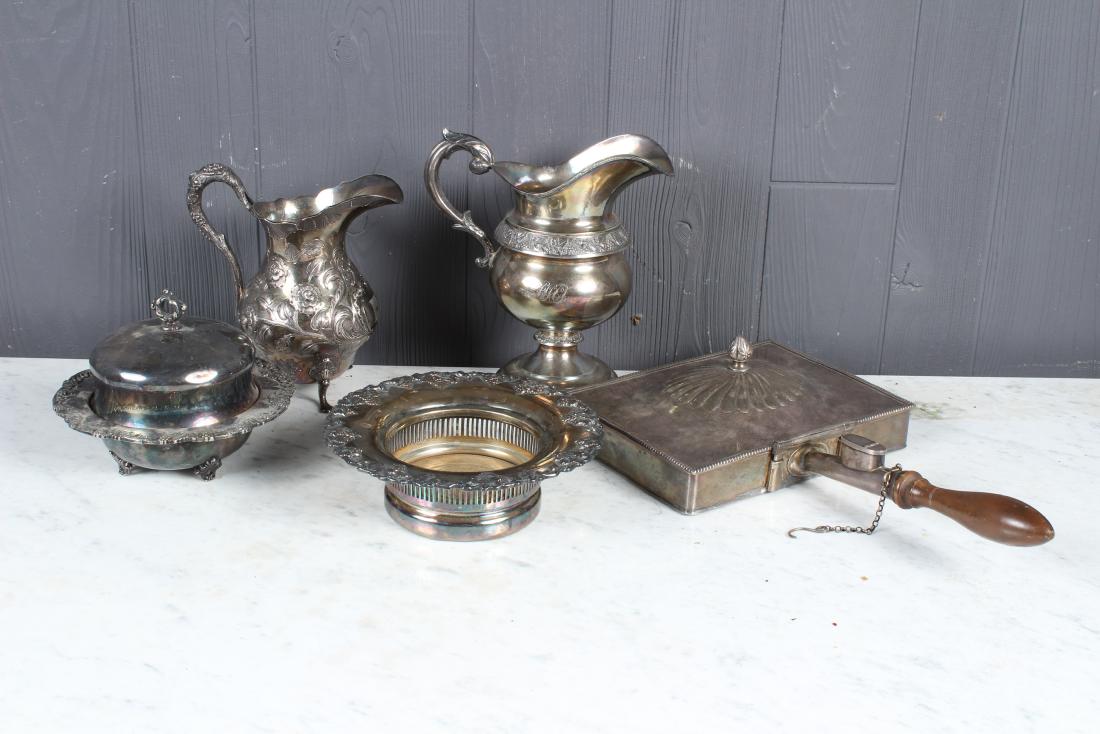 5 Pieces of Antique Coin Silver & Silver Plate (1 of 4)