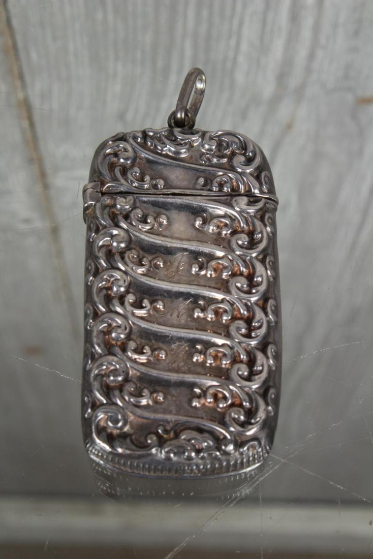 Whiting Sterling Silver Repousse Match Safe (1 of 3)
