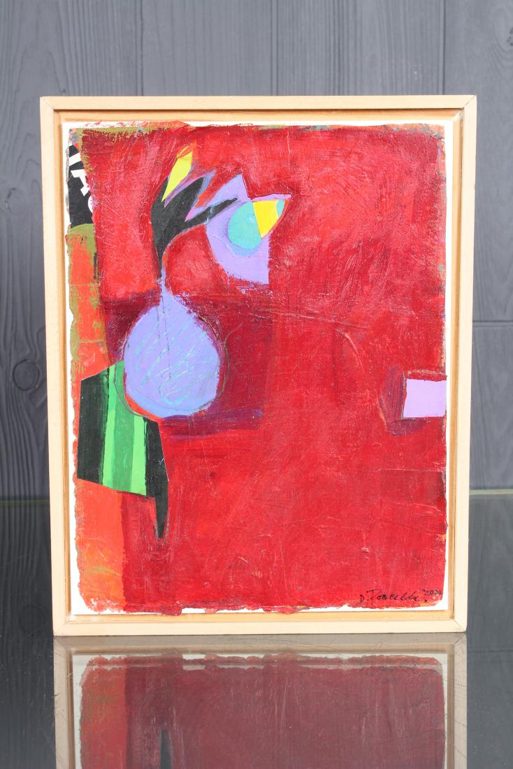 Dolores Poacelli (Active) Mixed Media Collage: Dolores Poacelli (Active) Mixed Media Collage. Signed and dated 2004. Size: Framed: 11" H x 9" W x 2" D; Sight: 10" H x 8" W