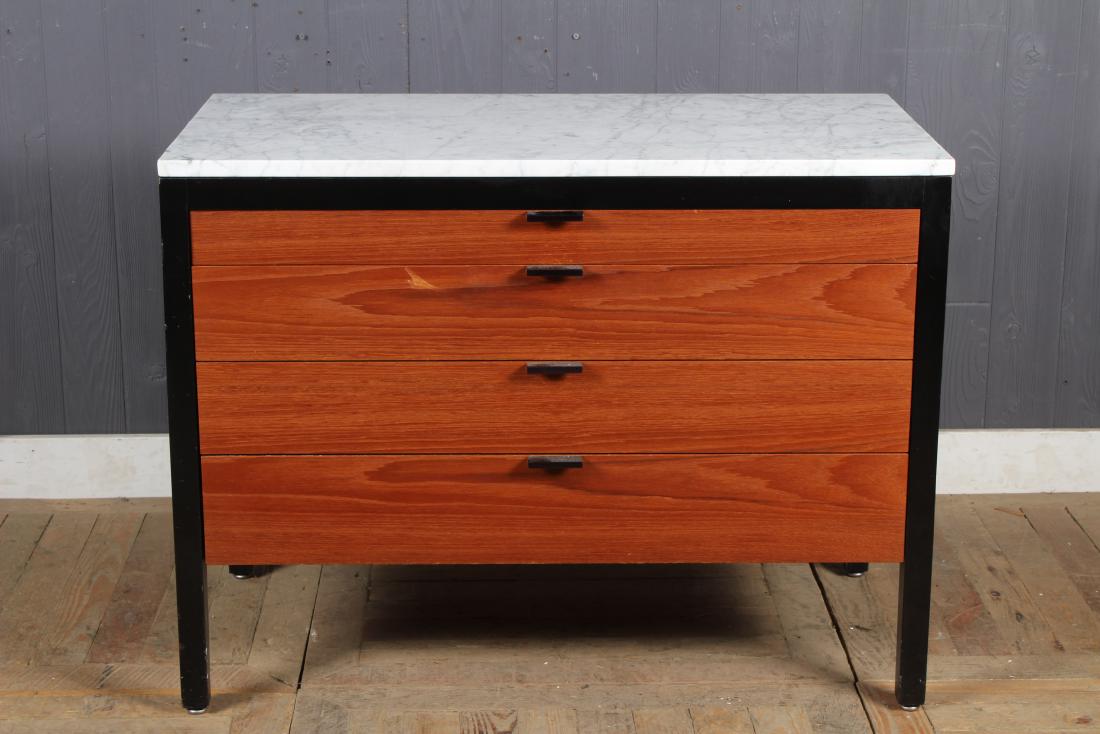 George Nelson for Herman Miller Chest of Drawers: George Nelson for Herman Miller Chest of Drawers, 4 drawers, labeled. Size: 29.5" H x 39" W x 21" D