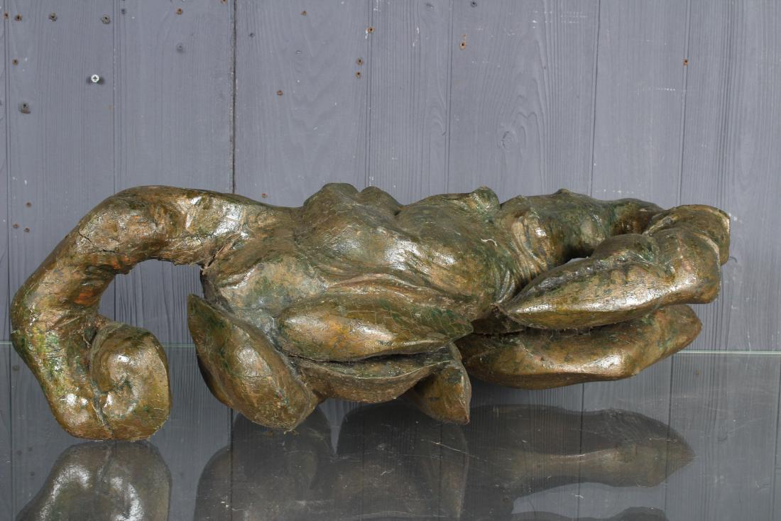 Modernist Abstract Zoomorphic Sculpture: Modernist Abstract Zoomorphic Sculpture. Resin Size: 9" H x 26" W x 11" D