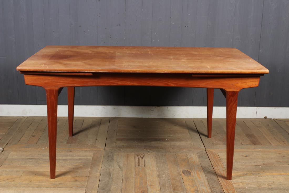 Modern Teak Refectory Dining Table (1 of 5)