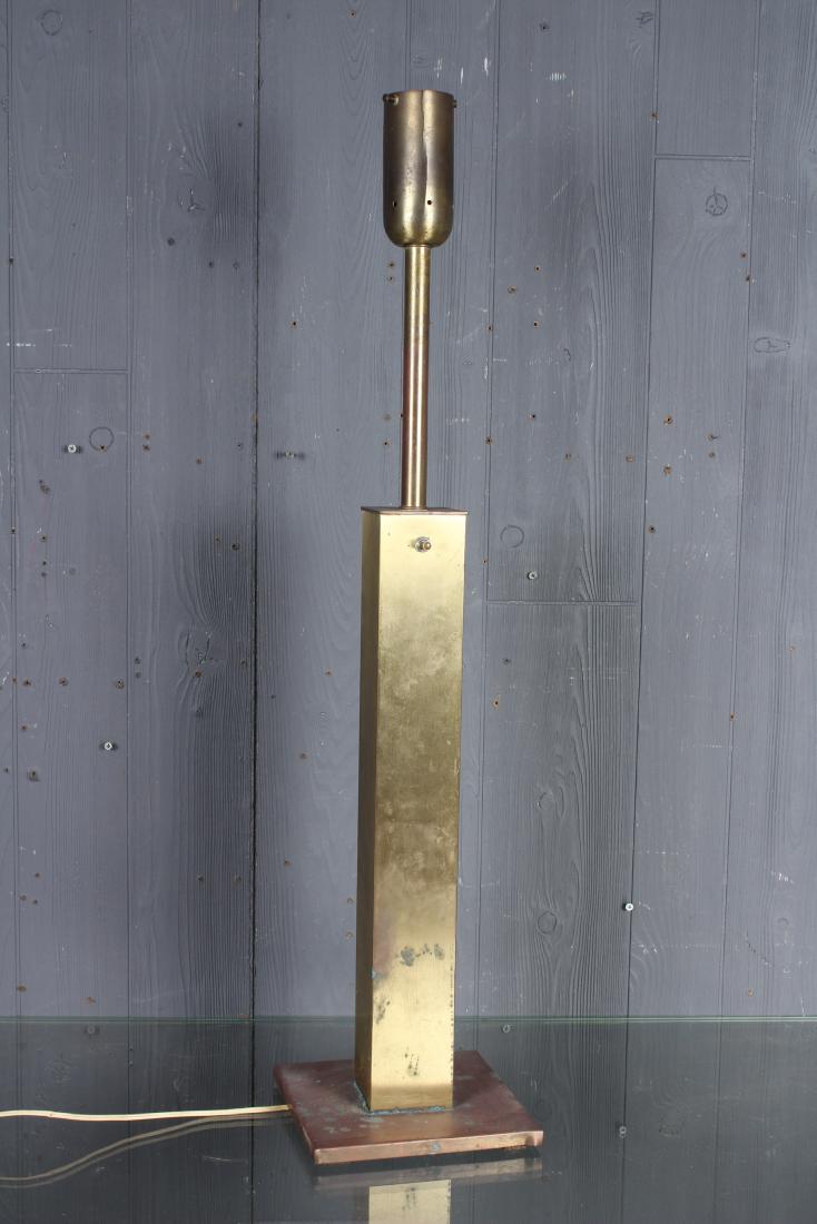 Modern Brass Column Table Lamp (1 of 4)