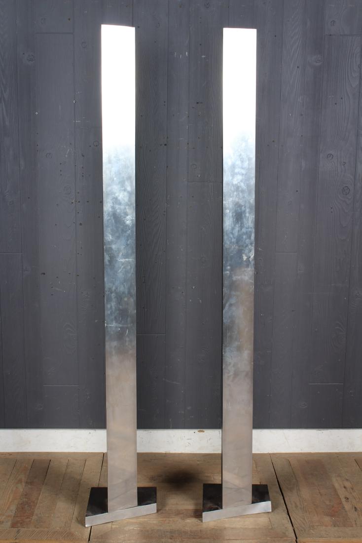 French Modernist Metal Sculpture: French Modernist Metal Sculpture. Size: 72" H x 10.5" W x 9.5" D