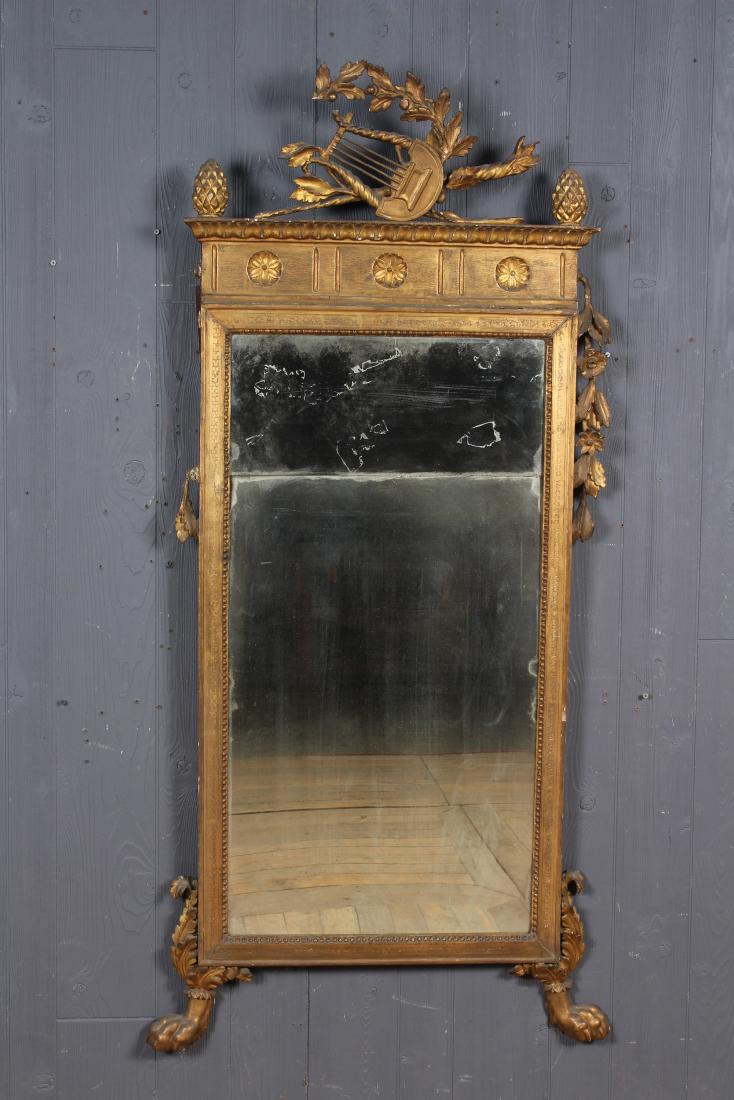 19th C. Continental Giltwood & Gesso Carved Mirror (1 of 6)